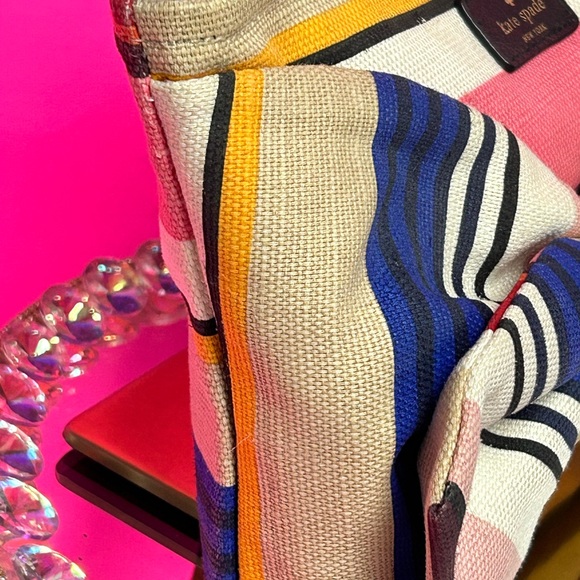 Kate Spade Canvas Large Bow Wristlet Approx. 10 x 7 - Picture 5 of 15